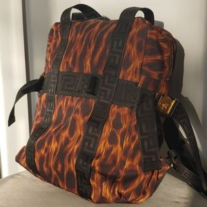 Versace Leopard Print Backpack